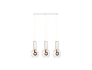 Listwa biała z wiszącymi drucianymi lampami z serii ARVI WHITE K-4526 Kaja Lighting