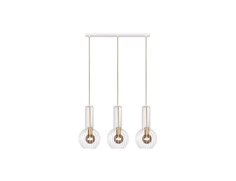 Listwa biała z wiszącymi drucianymi lampami z serii ARVI WHITE K-4526 Kaja Lighting