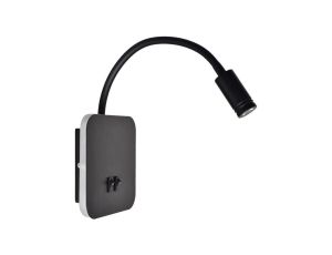 Lampka nocna BASE 8W+2W BLACK ML6352 Milagro