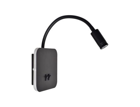 Lampka nocna BASE 8W+2W BLACK ML6352 Milagro