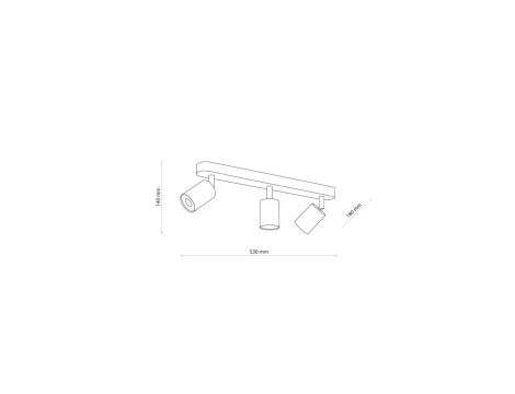 Lampa sufitowa DIXIE Black 1xGX53 MLP7543 Milagro