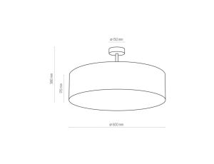 Lampa sufitowa SENSO Black/Gold kwadrat 500mm 3xE27 MLP7293 Milagro