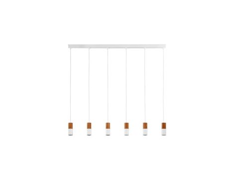 Lampa wisząca ELIT WHITE/WOOD 6308 TK Lighting