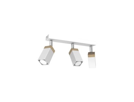 Lampa sufitowa SOLO SAWN WHITE / PATINATED WOOD 3x mini GU10 MLP7479 Milagro
