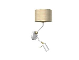 Kinkiet MARSHALL WHITE / RATTAN 1xE27 + 1x mini GU10 MLP7483 Milagro