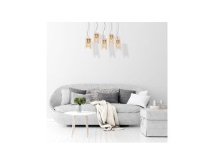 Lampa wisząca witrażowa PAPI, klosz połączenie metalu i kolorowego szkła K-P162166 Kaja Lighting