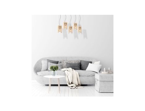 Lampa wisząca witrażowa PAPI, klosz połączenie metalu i kolorowego szkła K-P162166 Kaja Lighting