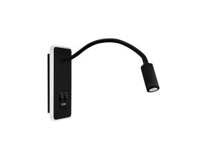 Lampka nocna BASE 8W+2W BLACK ML63500 Milagro