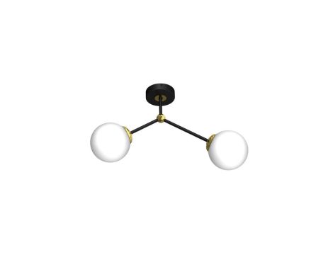 Lampa sufitowa JOY BLACK / GOLD 2xE14 MLP7459 Milagro
