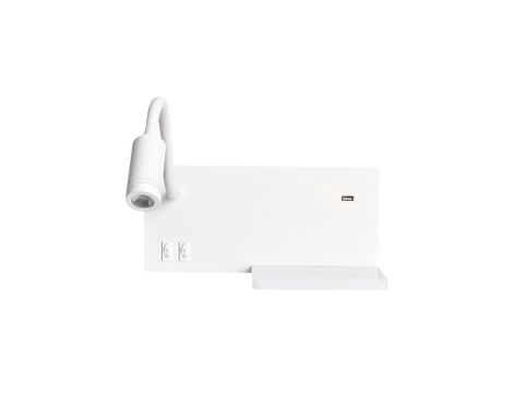 Lampa nocna z półką SHELF WHITE LED 4W+5W+2W ML6343 Milagro