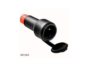 RED GP1 Gniazdo z dławikiem IP54 2P+Z 16A/250V kołnierz gumowany czarny XF2165