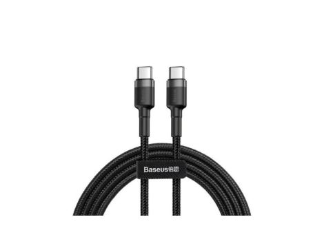 BASEUS KABEL USB-C DO USB-C 60W 1M (CZARNO-SZARY)