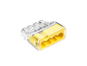IDEALNA Szybkozłączka 4x 0,75-4mm2 uniwersalna bezhalogenowa (na drut / na linkę) 450V/32A SCP4 SIMET 100szt.