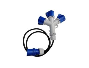 Marlanvil Rozgałęźnik kempingowy CEE 3x 16A 3P 230V rozdzielacz prądu z przewodem 1,5m IP44 5101 6.80130.1