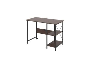 Biurko składane loftowe Maclean, wymiary: 107x45x75cm, max - 150 kg, z blatem, kolor ciemny orzech, MC-411 B