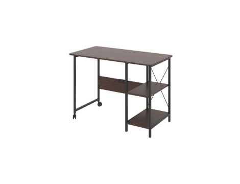 Biurko składane loftowe Maclean, wymiary: 107x45x75cm, max - 150 kg, z blatem, kolor ciemny orzech, MC-411 B