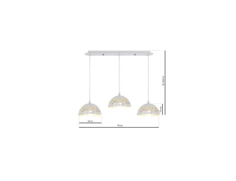 Lampa wisząca ESTERA WOOD ORZECH 7 kloszy idealna do jadalni, salonu 10272 TK Lighting
