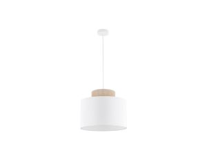 Lampa wisząca biała o średnicy 38cm DUO WHITE JUTA 1xE27 1856 TK Lighting