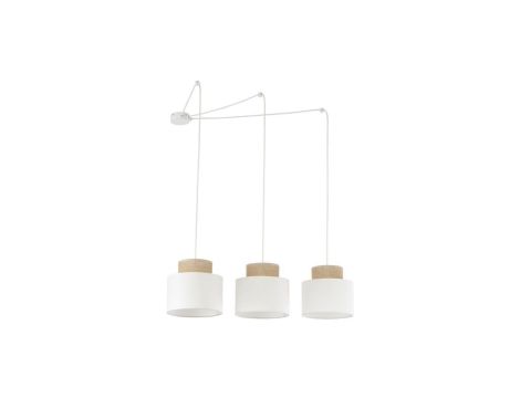 Lampa wisząca biała z podwójnym kloszem DUO WHITE JUTA 3xE27 2345 TK Lighting