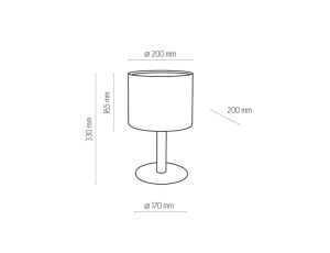 Lampa stołowa Tokio 1xE27 LP-787/1T miętowa Light Prestige