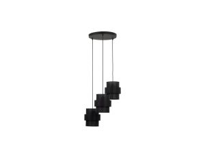 Lampa wisząca czarna na okrągłej rozecie CALISTO BLACK 3xE27 KOŁO 5981 TK Lighting