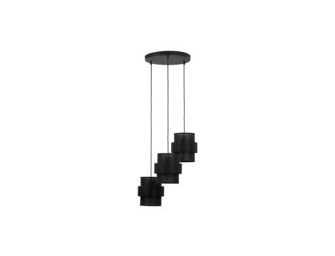 Lampa wisząca czarna na okrągłej rozecie CALISTO BLACK 3xE27 KOŁO 5981 TK Lighting