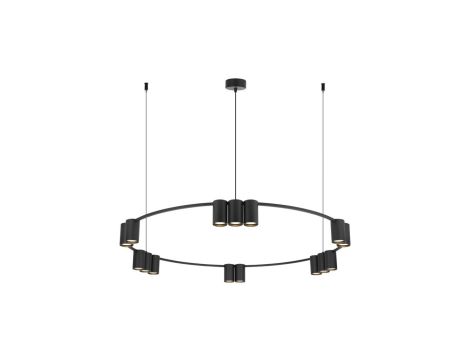 Lampa wisząca (koło) GENESIS BLACK 15xGU10 ML0376 Milagro
