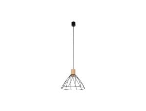 Zwis lampa wisząca czarna/sosna MODESTO WOOD w stylu retro na GU10 10156 TK Lighting