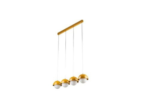 Lampa wisząca na listwie z 4 metalowo-szkanymi koszami BONO OCHRA 10267 TK Lighting