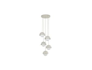 Rustykalna lampa wisząca na okrągłej rozecie BONO BEIGE, gwint 5*G9 10214 TK Lighting