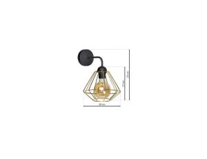 Lampa sufitowa pięcioramienna ELTON BLACK, szklane klosze, gwint G9 10262 TK Lighting