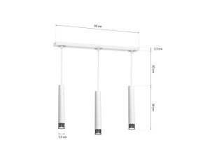 Lampa wisząca z rodziny CUBUS MIX szklane kolorowe klosze, okrągła rozeta do salonu 10246 TK Lighting