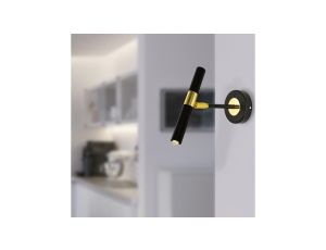 Kinkiet Lagos czarny do sypialni, z włącznikiem i gniazdem USB, regulowane czarne ramię na G9 10200 TK Lighting