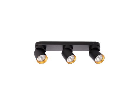 Lampa sufitowa Andy 3xGU10 Czarny + Złoty ML9937 Milagro