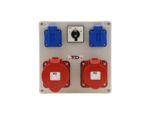 Rozdzielnica budowlana RS-08 32A/5P + 16A/5P + 2Gs + wył. L-O-P