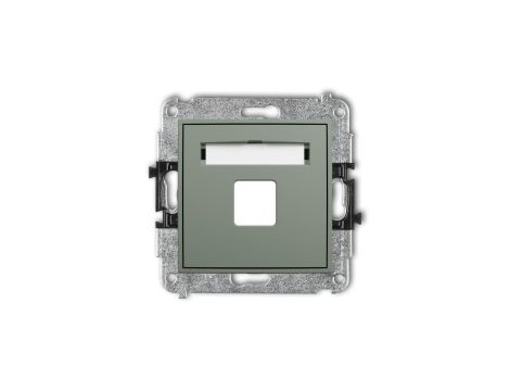 MINI Mechanizm gniazda multimedialnego pojednczego bez modułu (standard Keystone) szałwiowy 61MGM-1P