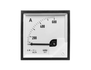 Amperomierz analogowy prądu zmiennego tablicowy EA17 72x72, 600A do współpracy z przekładnikiem 600/5 EA17N E42300000000