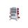 Rozdz. budowlana elTOWER-L W63-012406 IP44 wtyk CEE 63A-5P gn: 6xGK 230V 16A 4xCEE 16A 2xCEE 32A 1xCEE 63A 4xRCCB 10 kA 584B7210