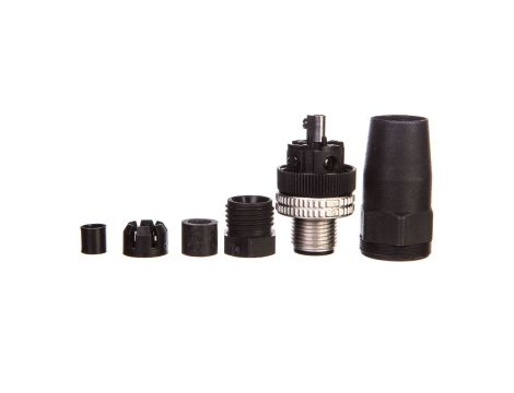 Złącze męskie M12 proste 5-pinowe dławica Pg7 metal XZCC12MDM50B