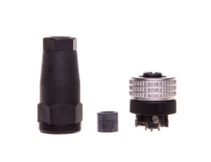 Złącze wtykowe żeńskie M12 4-pinowe proste XZCC12FDM40B