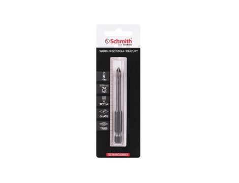 Wiertło do szkła gresu ceramiki glazury 5mm otwornica HEX Schmith
