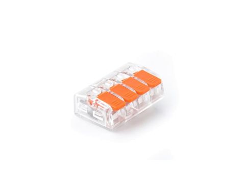 Szybkozłączka z dźwignią 4x 0,2-4,0mm2 przezroczysta E.4192T /100szt./