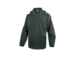 Bluza przeciwdeszczowa z poliestru powlekanego na zewnątrz poliuretanem, kolor Zielony, rozmiar: S, 900VESVEPT