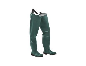 Obuwie bezpieczne, wysokie z PVC, kolor Zielono-czarny, rozmiar: 42, FISH2S5VE42