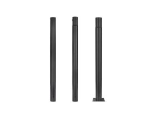 Słup oświetleniowy, maszt do kamer fi: 60mm 3m podstawa 150x150x6mm czarny MASTER LED