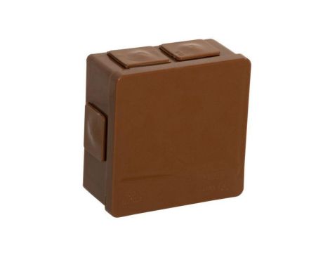 Puszka natynkowa pusta 6 wlotów VIPLAST VP-02 klik BRĄZOWA IP55 86x86x40mm 002-02