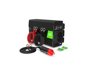 PRZETWORNICA NAPIĘCIA INWERTER Green Cell 24V -igt/br 230V 500W/1000W CZYSTA SINUSOIDA INV17