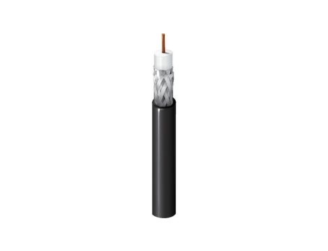 Kabel koncentryczny RG-174, 50 Ohm, AWG 25, ekran(folia 100 +oplot 90), PVC, 30m, szary, szpula BL-7805R 008100