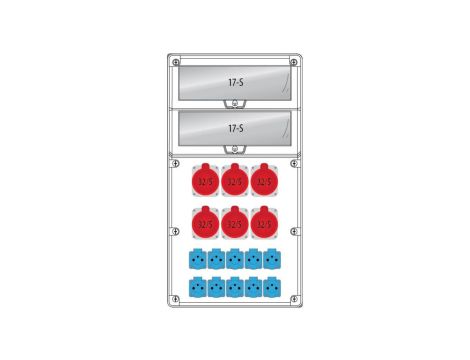Rozdzielnica R-BOX 740 34S:6x32/5,10x250V,IP44 B.18.740-8