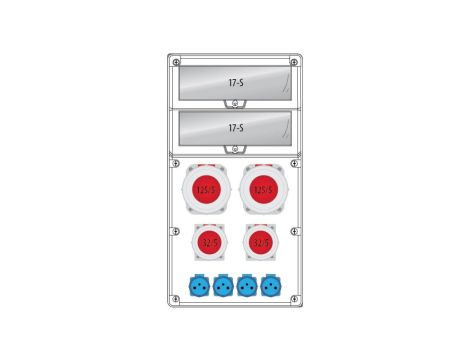 Rozdzielnica R-BOX 740 34S:2x125/5,2x32/5,4x250V,IP65 B.18.740-10_IP65